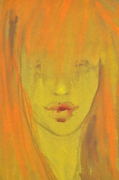 Portrait of a Woman. Paper, watercolor, 50x39 cm.