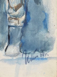 Icebreakers. 1966, paper, watercolor, 49x36.5 cm. Signed.