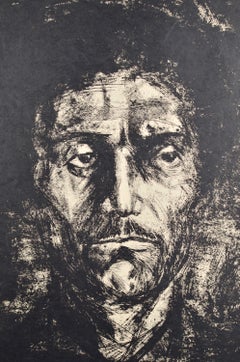 Ritratto. 1965, carta, monogramma, 55x44 cm. Firmato.