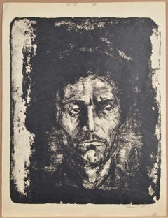 Ritratto. 1965, carta, monogramma, 55x44 cm. Firmato.