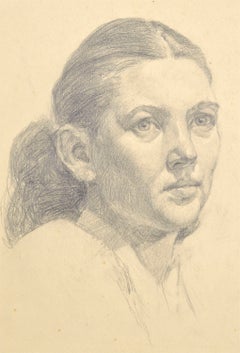 Portrait of a Woman. Papper, pencil, 27x23 cm.