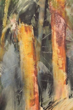 Sunlight in the Forest. Papper, mixed media, 65x38 cm.