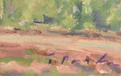 "Blooming" di Teodors Paulovics. 1970. Cartoncino, olio. 47x37 cm. Firmato
