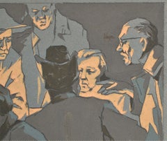 Discussion. 1958, paper, mixed media, 32x29 cm.
