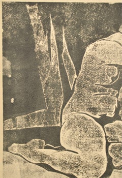 Act. 1959, paper, linocut, 35x34 cm. Signed.