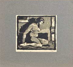 Act. 1959, paper, monotype, 12x13.5 cm.