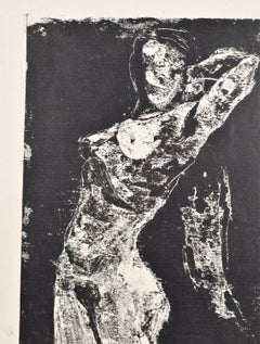 Act. 1964, paper, monotype, 40x16 cm. Signed.