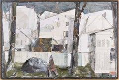 Before Snow. Cardboard, collage. 45x68 cm. Signed.