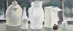 Una serie di piatti. 2025. Tela, olio. 30x70 cm. Firmato.