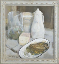 Still LIfe with Fish. 1998. Oil on canvas. 59x64 cm. Signed.