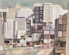 Ciudad. 2017. Cartón, collage. 62 x 78 cm.