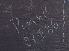 Composition. 1986. Oil on canvas. 91x91 cm. Signed