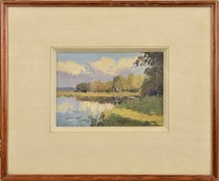 Autumn, by Edgars Vinters. Oil on cardboard. 17x20 cm. Signed