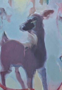 The Red Ribbon. Double-sided. Oil on particleboard. 70x100 cm. Unsigned
