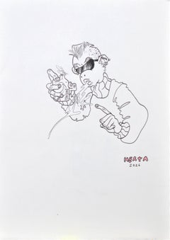 Drawing. Paper, ink. 30x21 cm. Signed