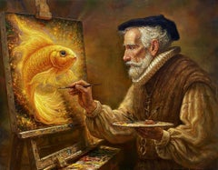 "Goldfish" di Igor Maikov. 2024. Olio su tela. 70x90 cm. Firmato