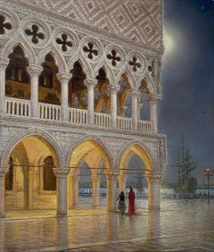 «Noche blanca en Venecia», de Igor Maikov. 2026. Óleo sobre lienzo. 70 x 60 cm. Firmado