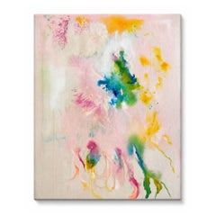Contemporary Abstract Painting Color Study Pigment Dye and Acrylic on Canvas