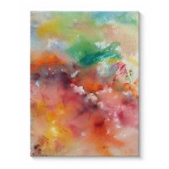 Zeitgenössische abstrakte Malerei – „Memoiren des Windes“ – Pigmentfarbe, Acryl auf Leinwand