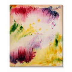 Pintura abstracta contemporánea: «Recuerdos que se desvanecen». Acrílico con pigmentos y tintes sobre lienzo