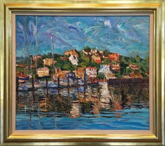 "Riflessi a Tiburon" by Marco Sassone, Oil on Linen; 30" x 34" x 1.5", 1983