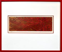 «Red Branches», de Joichi Hoshi; 17,75" x 21" x 1", grabado en madera enmarcado, 1973