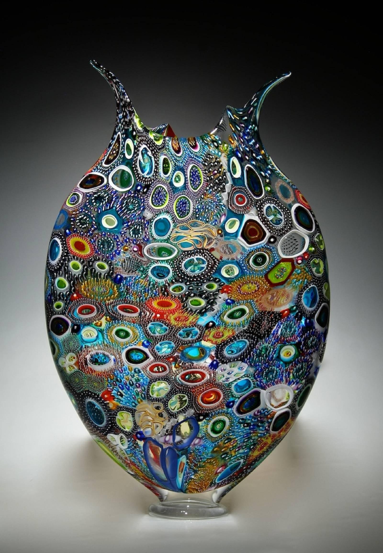 David Patchen Abstract Sculpture - Mixed Murrine Foglio
