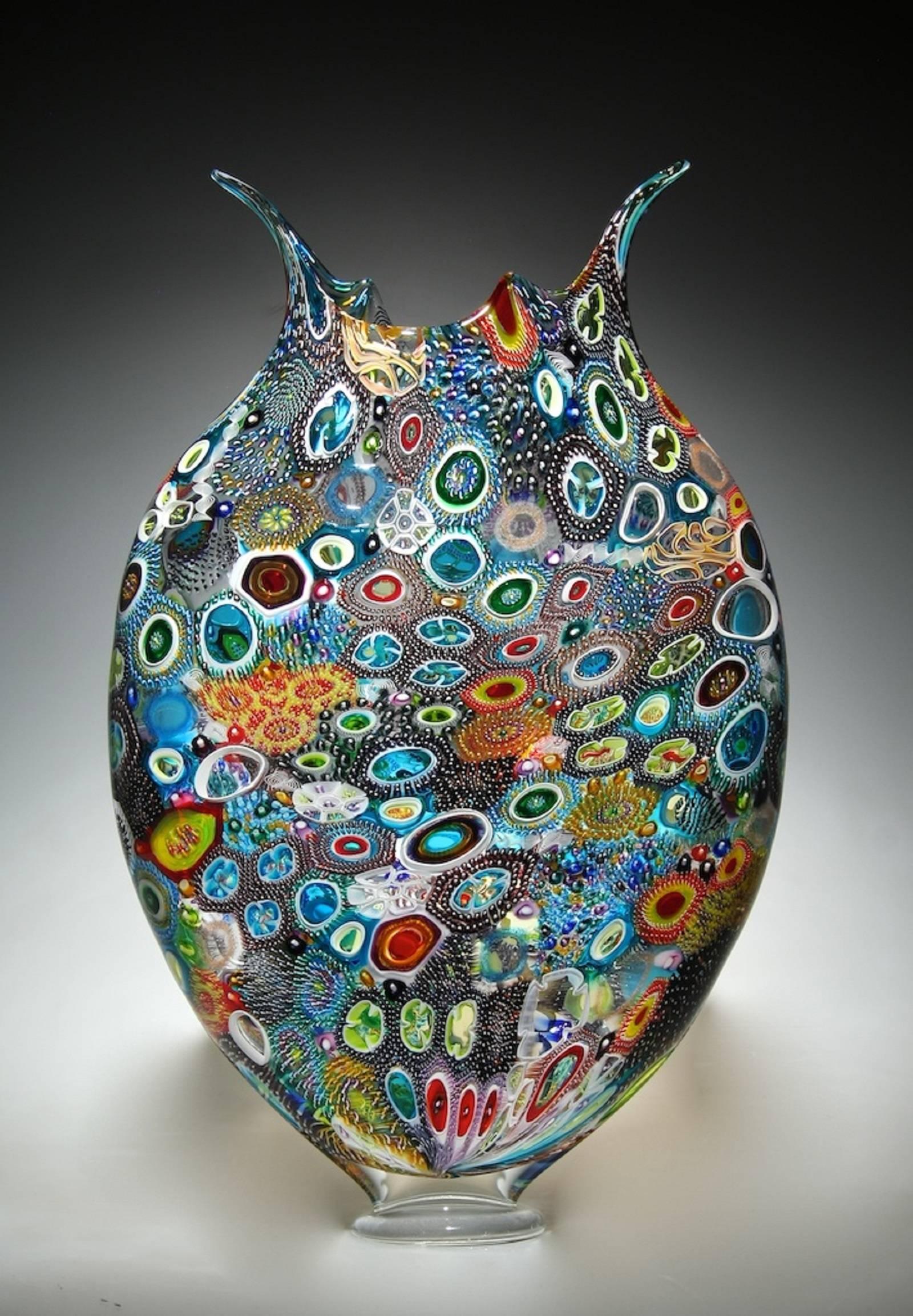 Mixed Murrine Foglio - Sculpture by David Patchen