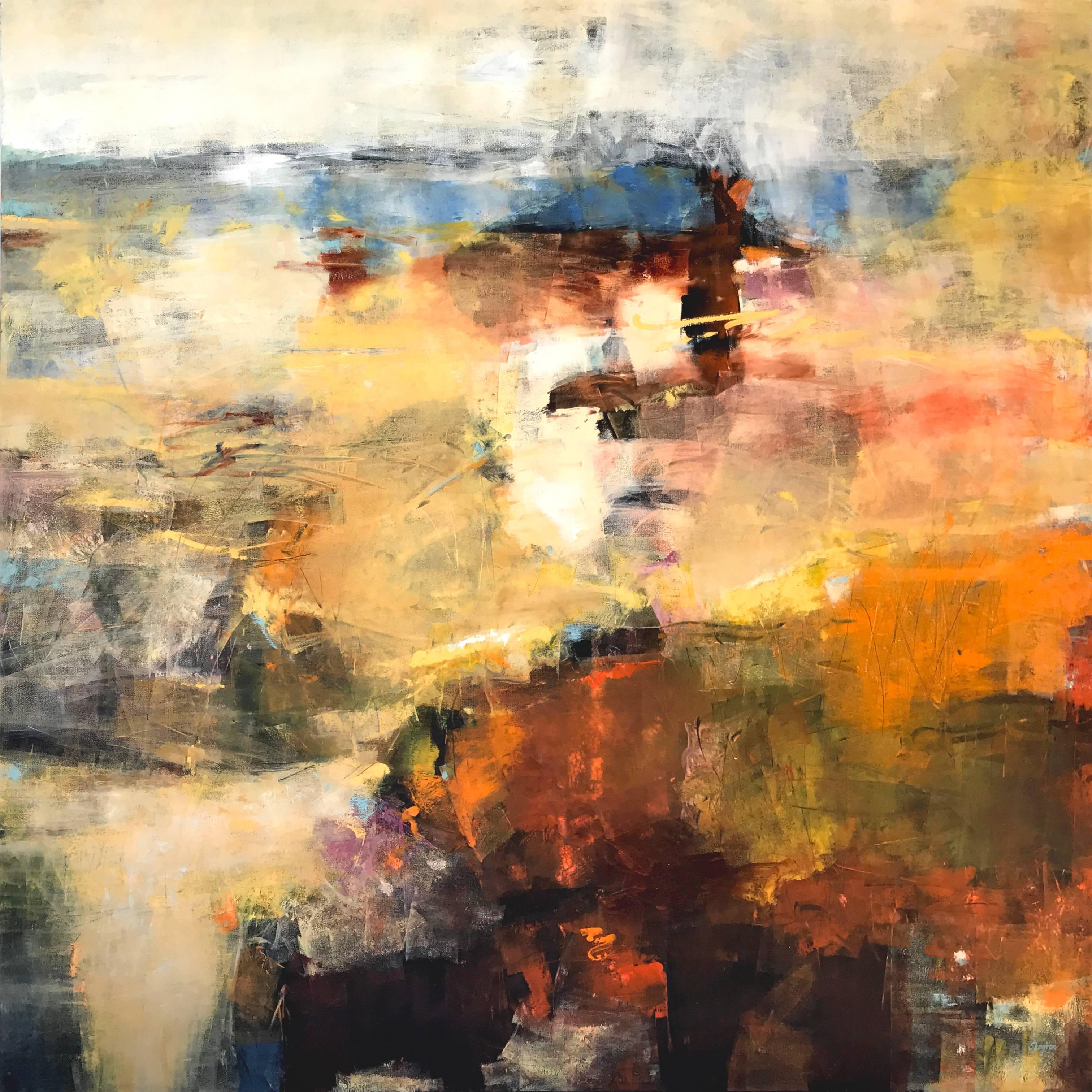 Ann Shogren Abstract Painting - Breathless Flight of Fancy