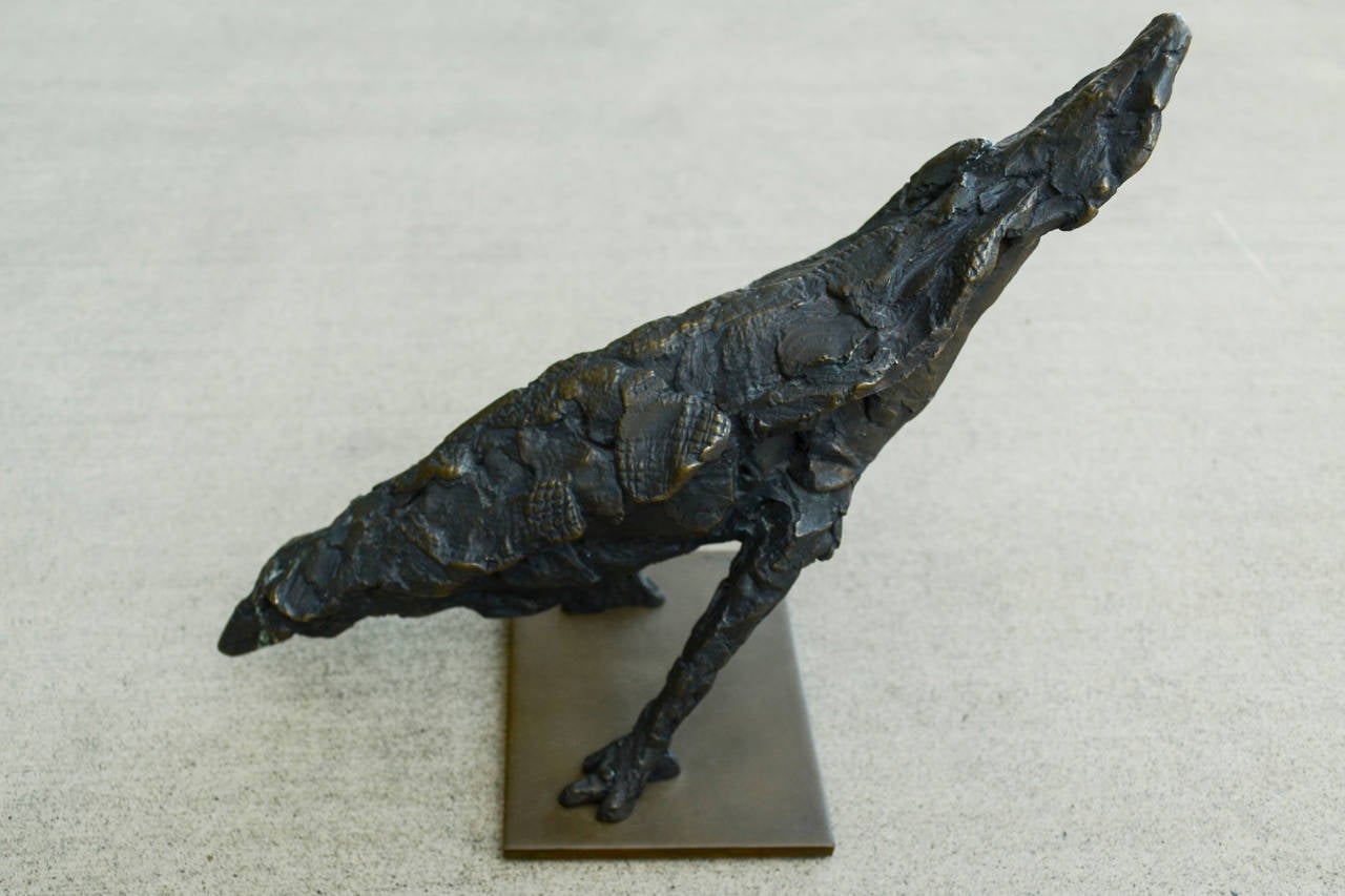 Sharon Loper Figurative Sculpture - Saturn Blackbird