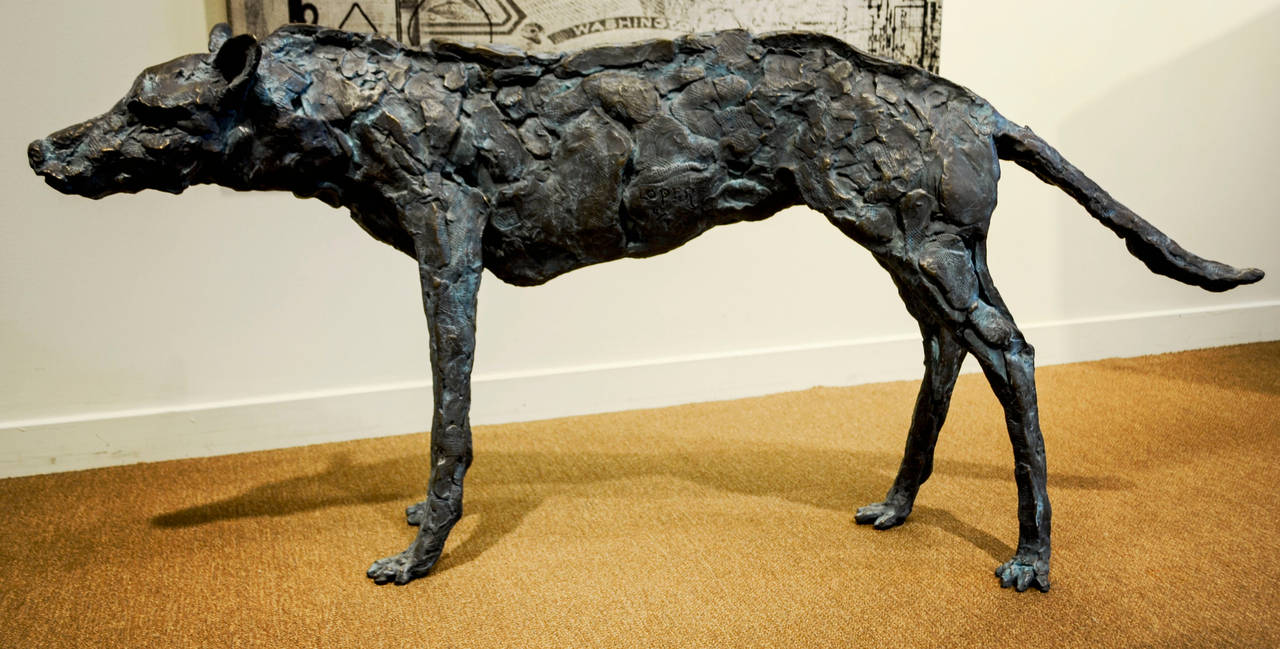 Sharon Loper Figurative Sculpture - Female Wolf 4/7