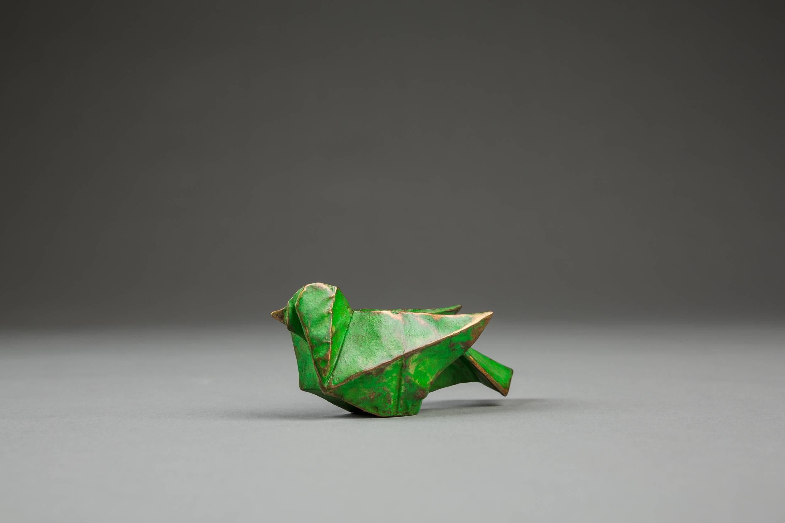 Kevin Box Figurative Sculpture - Bird in the Hand