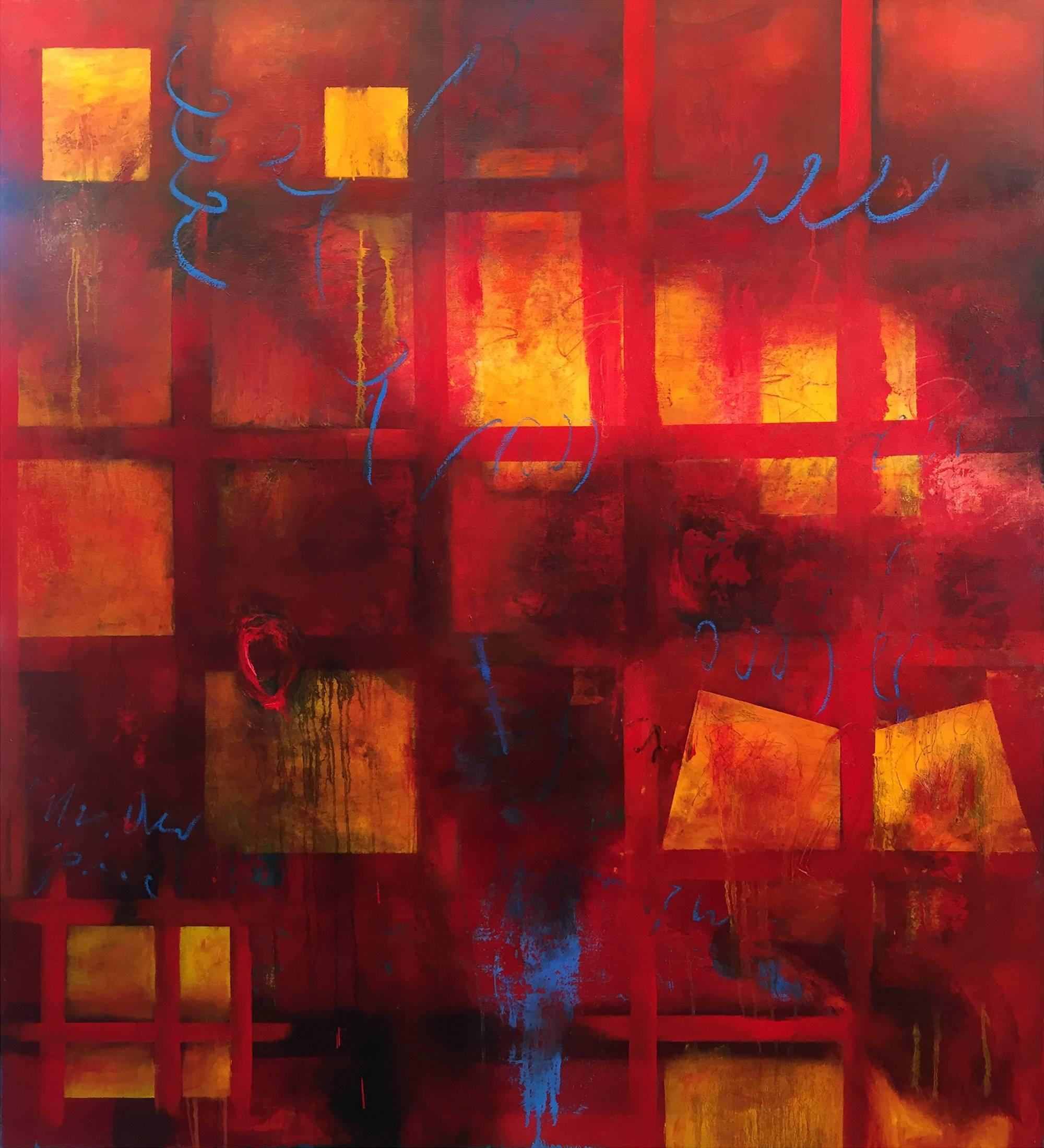 Adam Shaw Abstract Painting - Red House