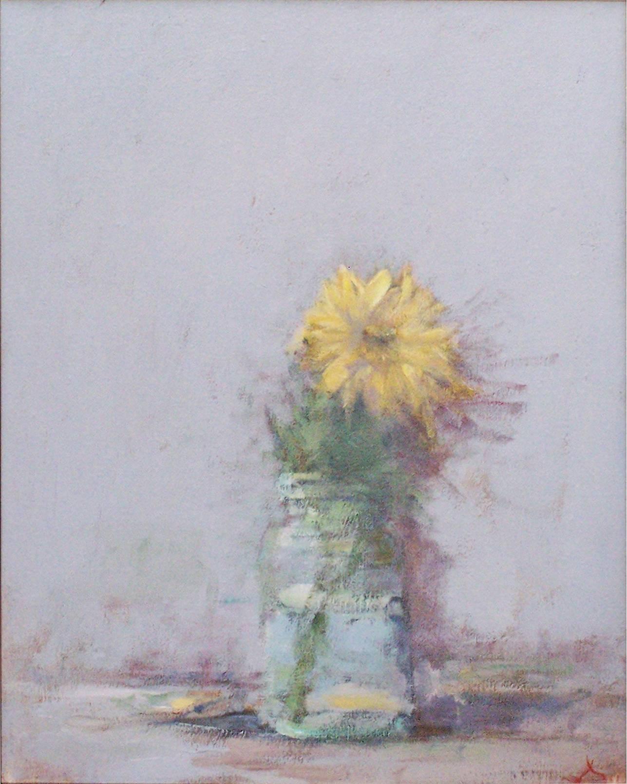 Terry DeLapp Landscape Painting - Yellow Dahlia