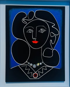 The Necklace - Homage to Picasso contemporary artwork woman by Volker Kuhn