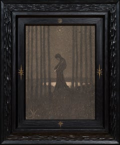 The Flute Player, Original Drawing by Gerhard Henning 1904