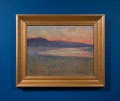 Scandinavian Sunset over Dalarna, Swedish Oil Painting 1894