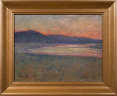 Scandinavian Sunset over Dalarna, Swedish Oil Painting 1894