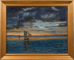 1918 Norwegian Evening Seascape after Amaldus Nielsen
