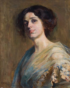 Retrato de una joven con chal, hacia 1900-1910