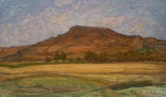 Un paesaggio post-impressionista francese dell’artista di Racken Fritz Lindström, 1900 circa