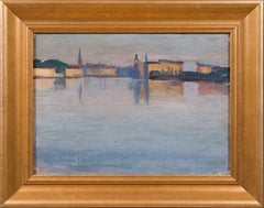 Impressionistic Painting Depicting a View Over Riddarfjärden, Stockholm 1894