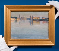 Impressionistic Painting Depicting a View Over Riddarfjärden, Stockholm 1894