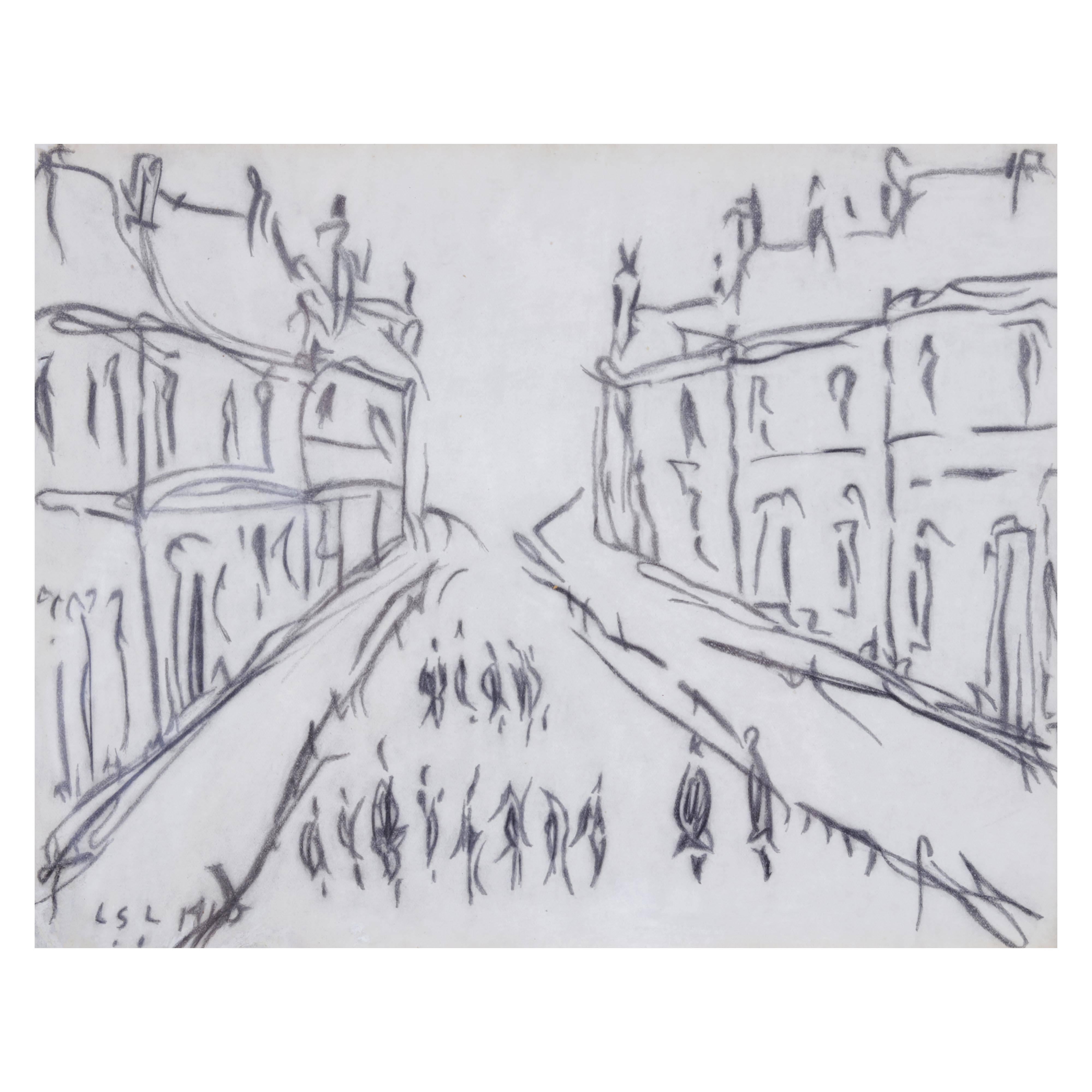 Laurence Stephen Lowry Landscape Painting - Manchester Street Scene