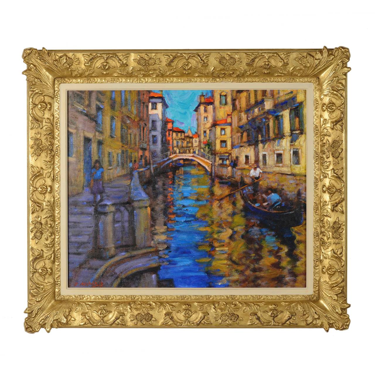“A Venetian Backwater” - Painting by John Mackie (b.1955)