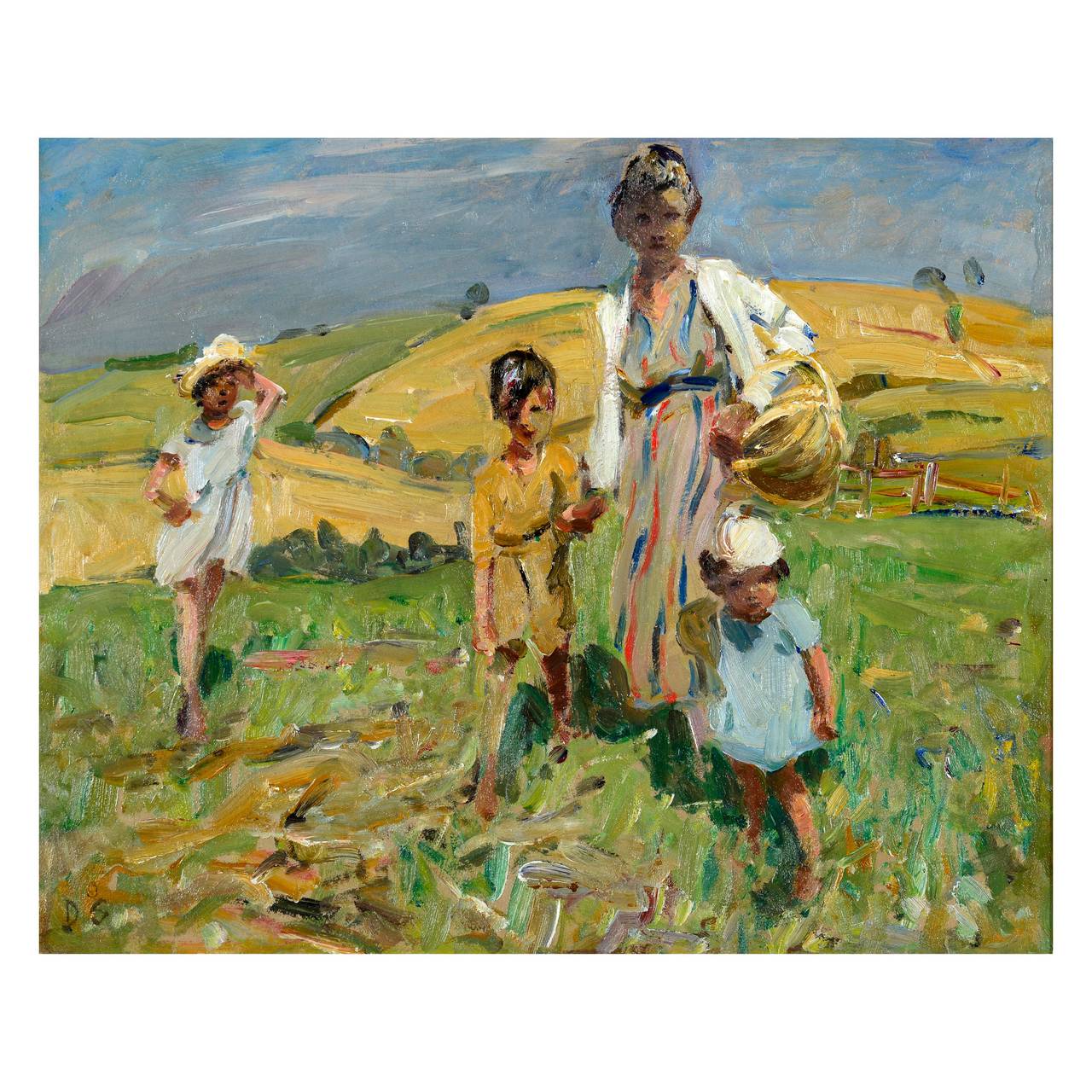 Dorothea Sharp Figurative Painting - “A Sketch in Dorset”