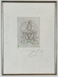 Petites Nus I, Surrealist Etching, Hand Signed, Framed