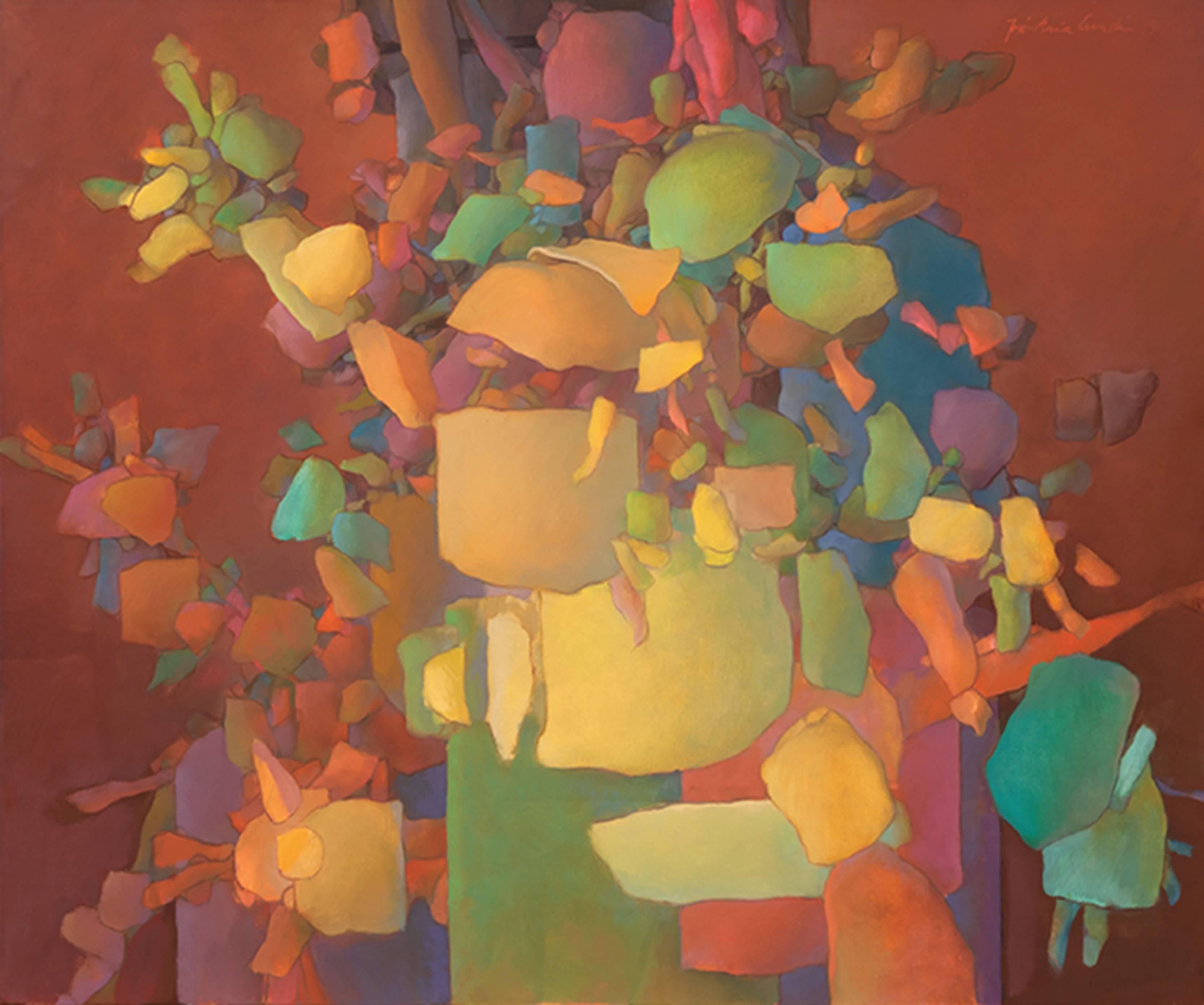 Jose Maria Cundin Abstract Painting - Borrokos (The Agitators)