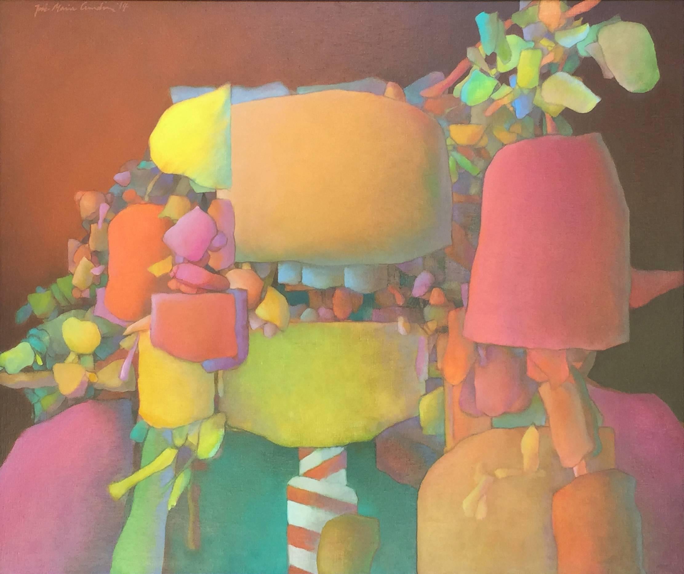 Jose Maria Cundin Abstract Painting - Lehendakari (Basque President)