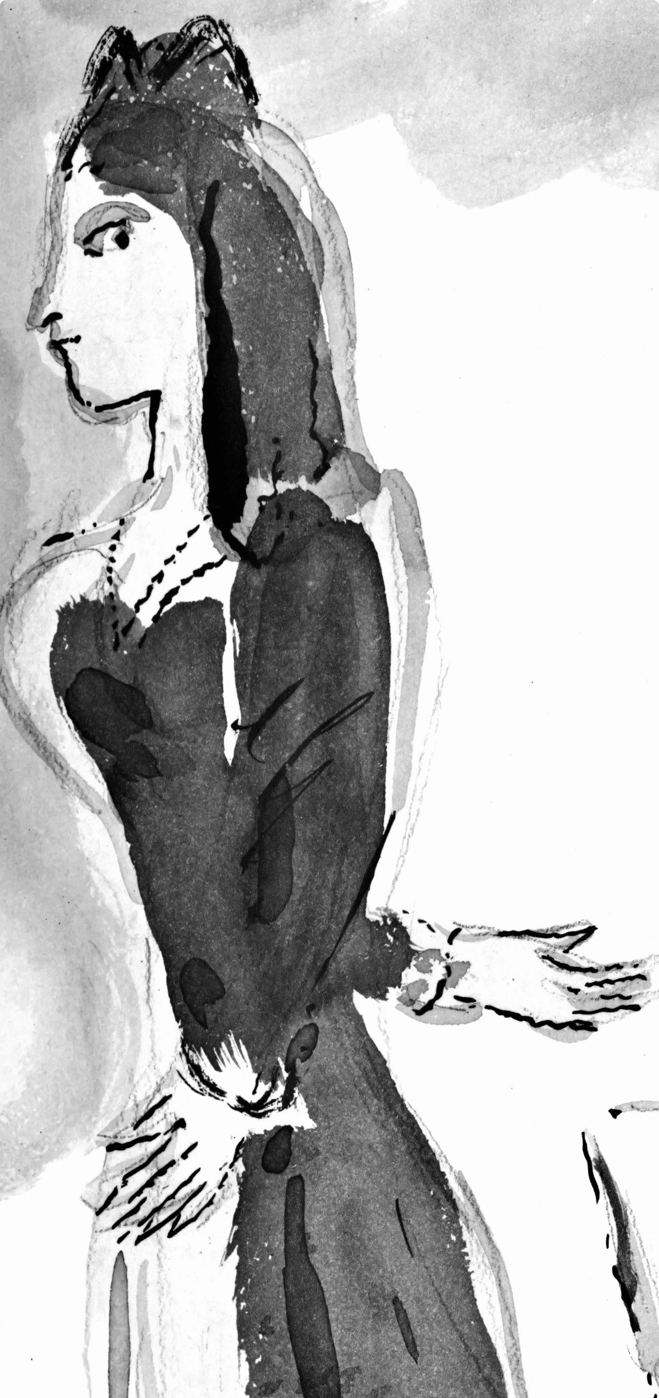 Marc Chagall, The Woman at the Counter, from Tales of Boccaccio, 1950 For Sale 1